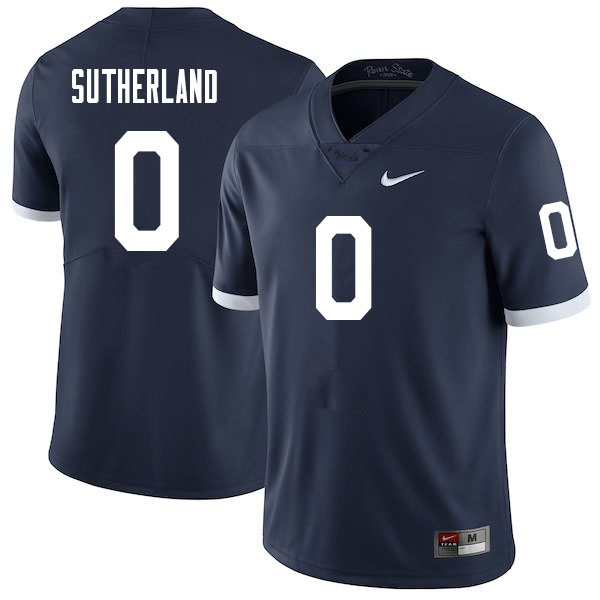 Men #0 Jonathan Sutherland Penn State Nittany Lions College Football Jerseys Sale-Retro